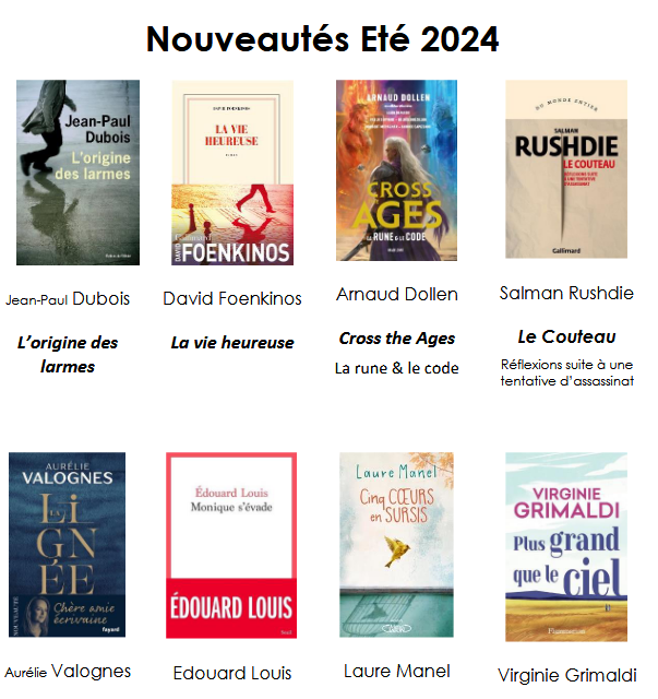 Nouveautés été 2024